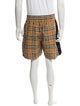 Burberry Nova Check Pattern Flat Front Shorts