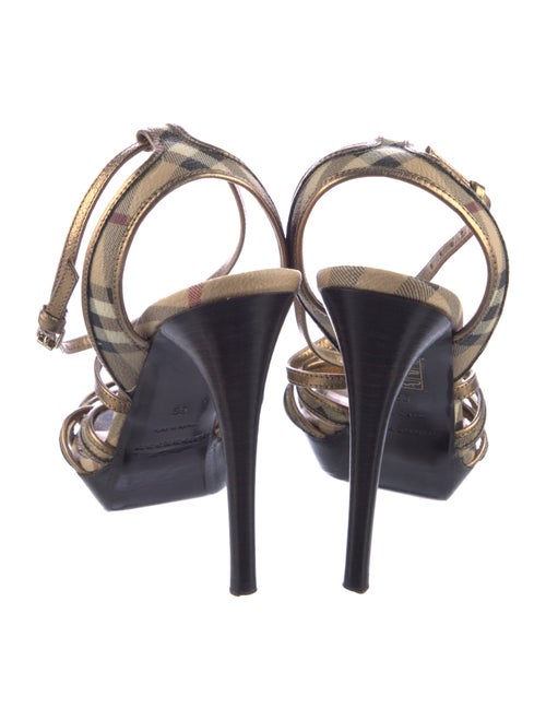 Burberry Super Nova Check Pattern Slingback Sandals