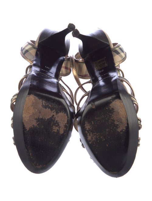 Burberry Super Nova Check Pattern Slingback Sandals