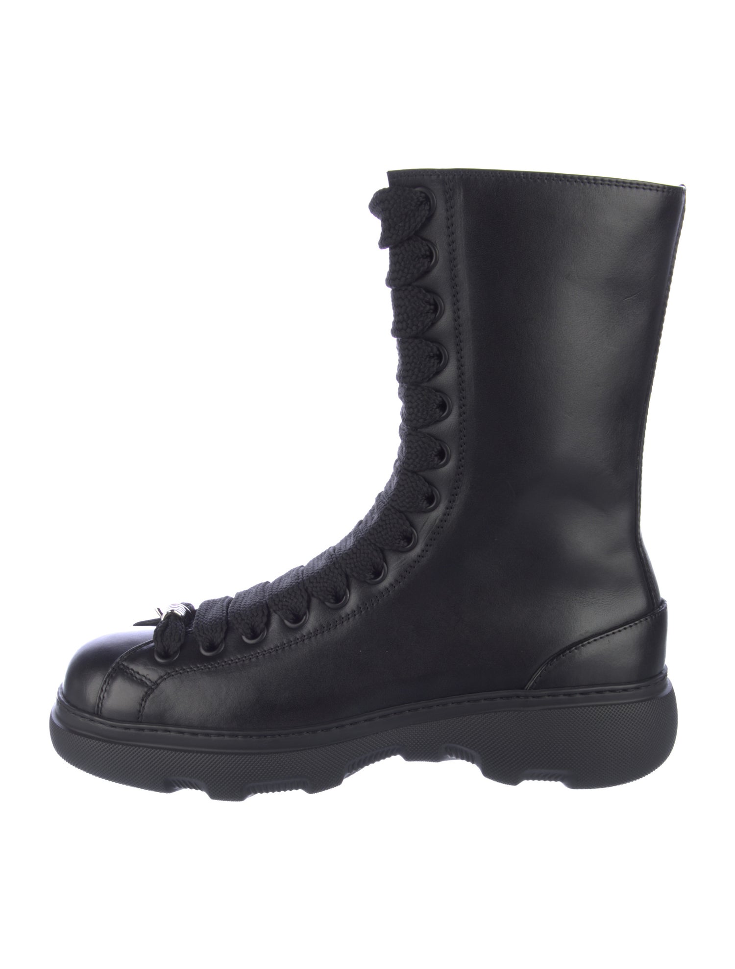 Burberry Leather Combat Boots