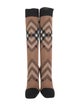 Burberry House Check Pattern Sock Boots