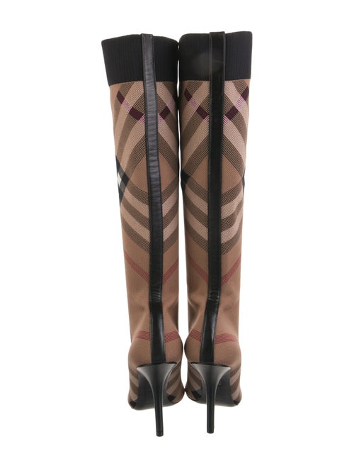 Burberry House Check Pattern Sock Boots