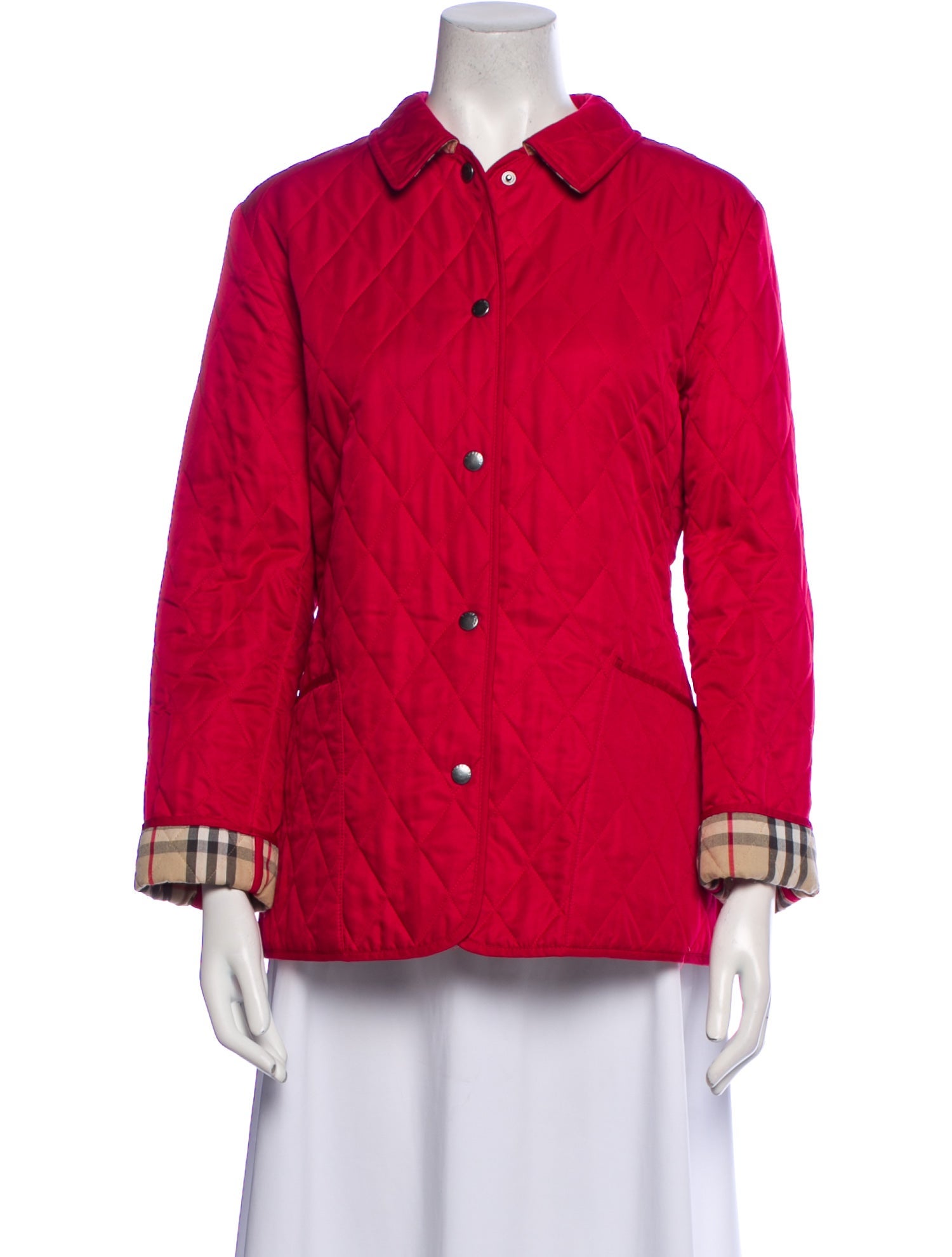 Burberry Plaid Print Jacket