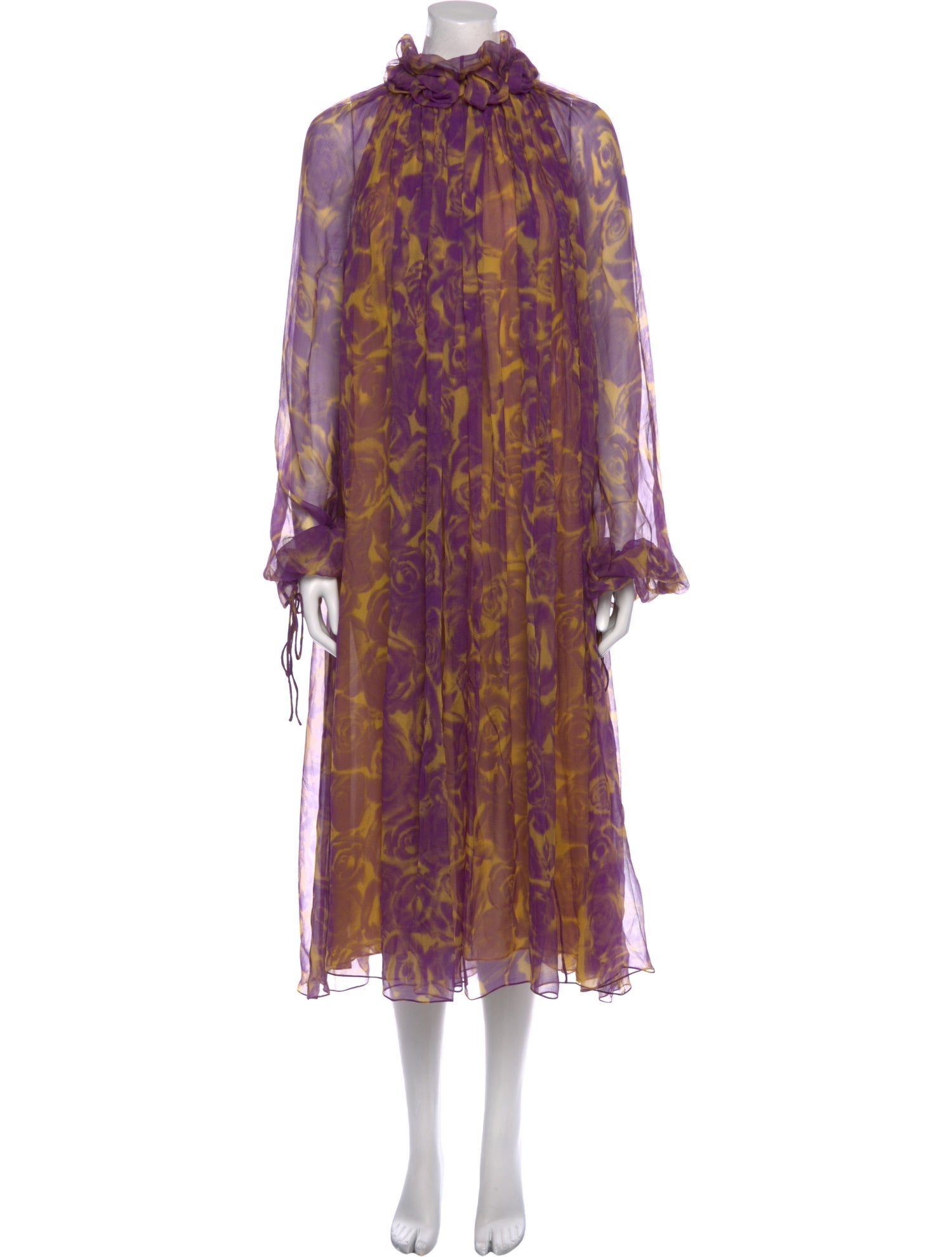 Burberry Silk Midi Length Dress