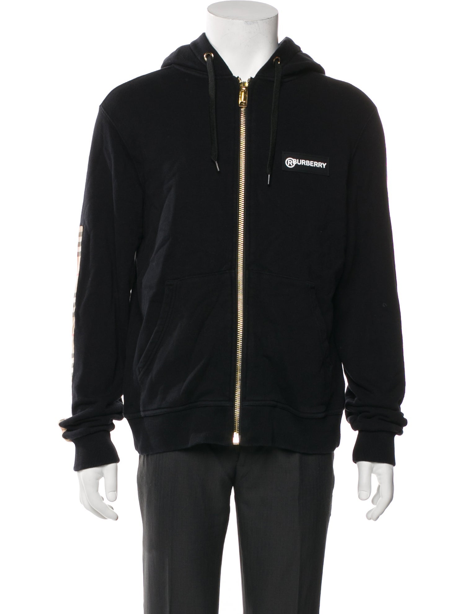 Burberry House Check Pattern Crew Neck Hoodie