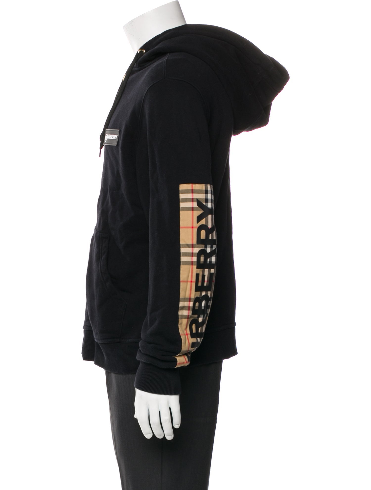 Burberry House Check Pattern Crew Neck Hoodie