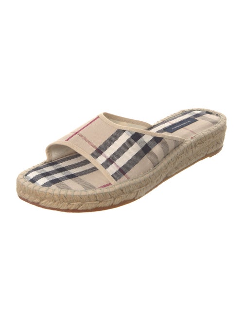 Burberry Nova Check Pattern Canvas Espadrilles