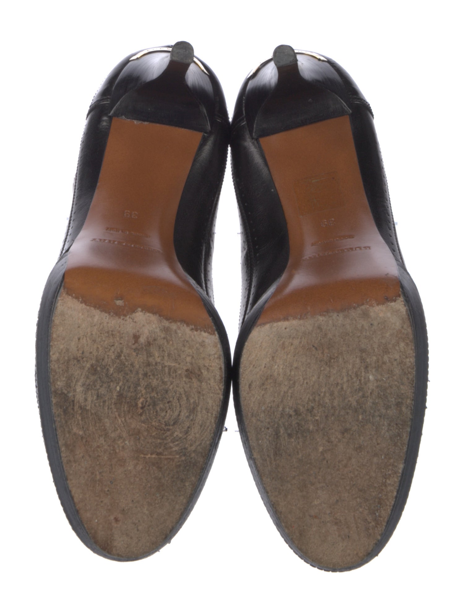 Burberry Leather Lasercut Accents Pumps