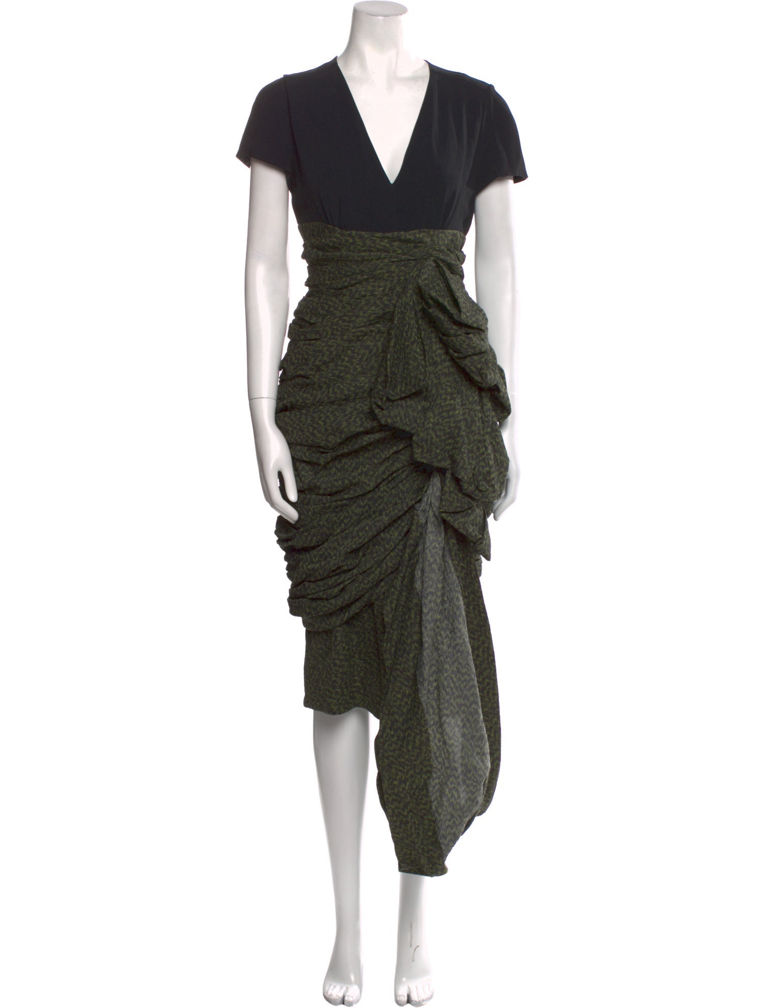 Burberry Prorsum Colorblock Pattern Long Dress