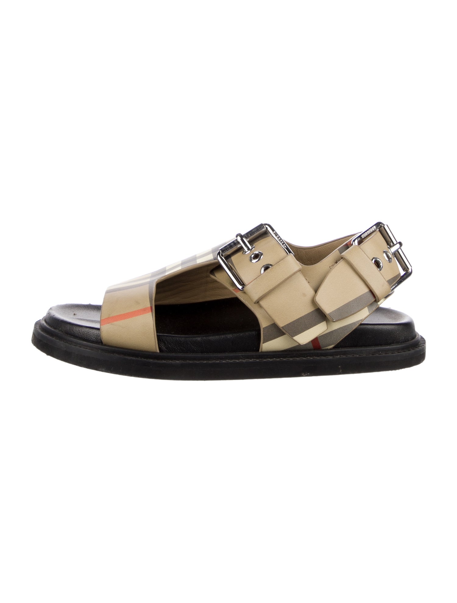 Burberry Check Leather Sandals