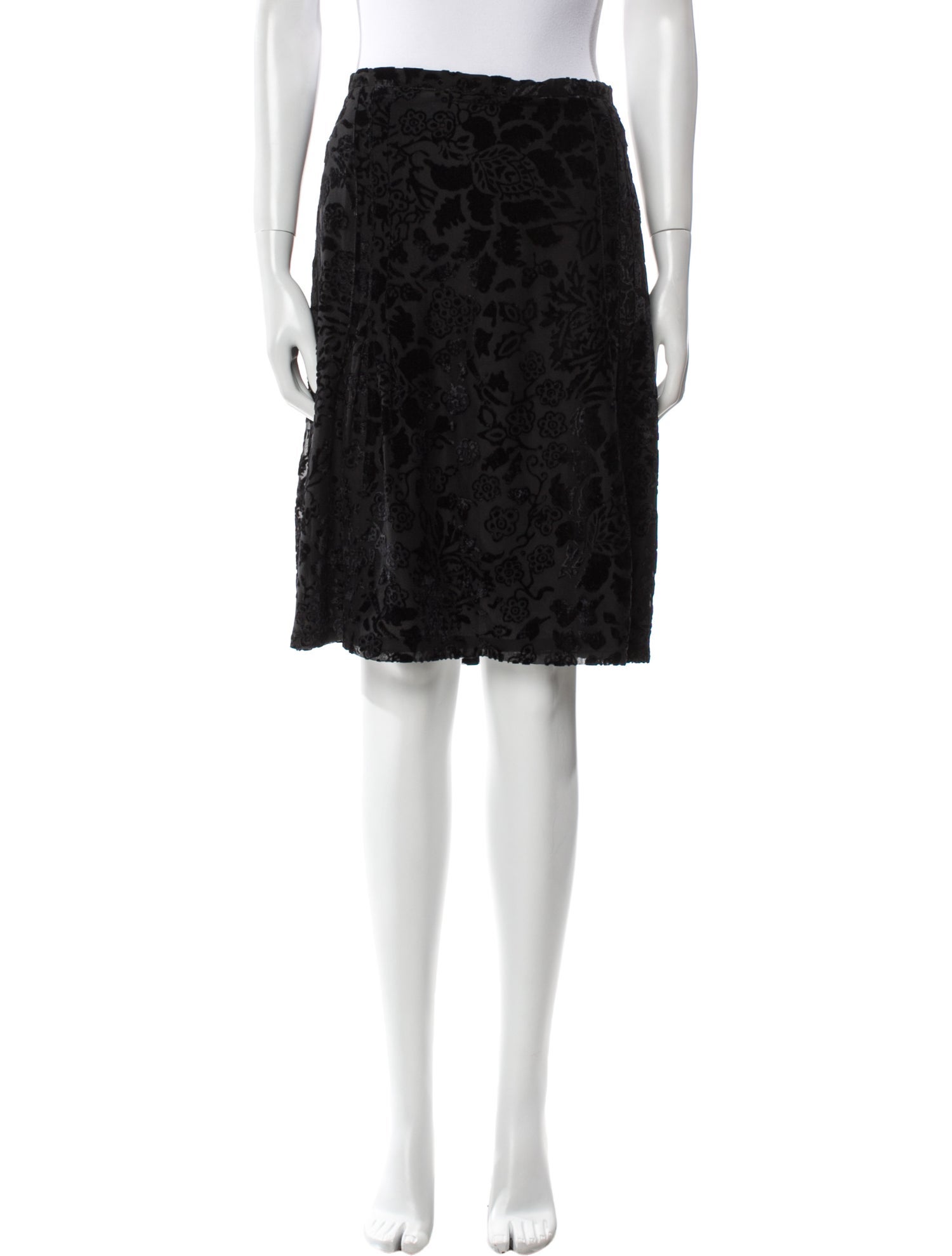 Burberry Floral Print Knee-Length Skirt