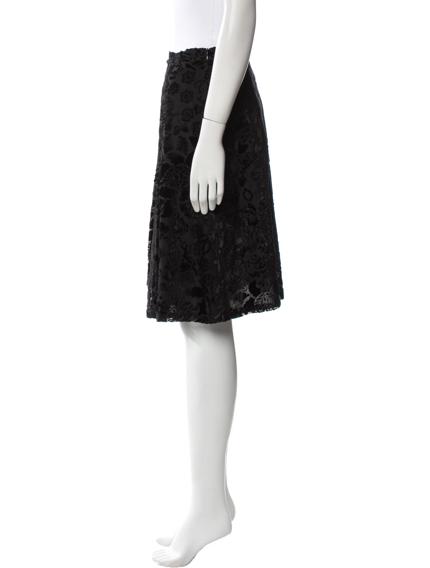 Burberry Floral Print Knee-Length Skirt