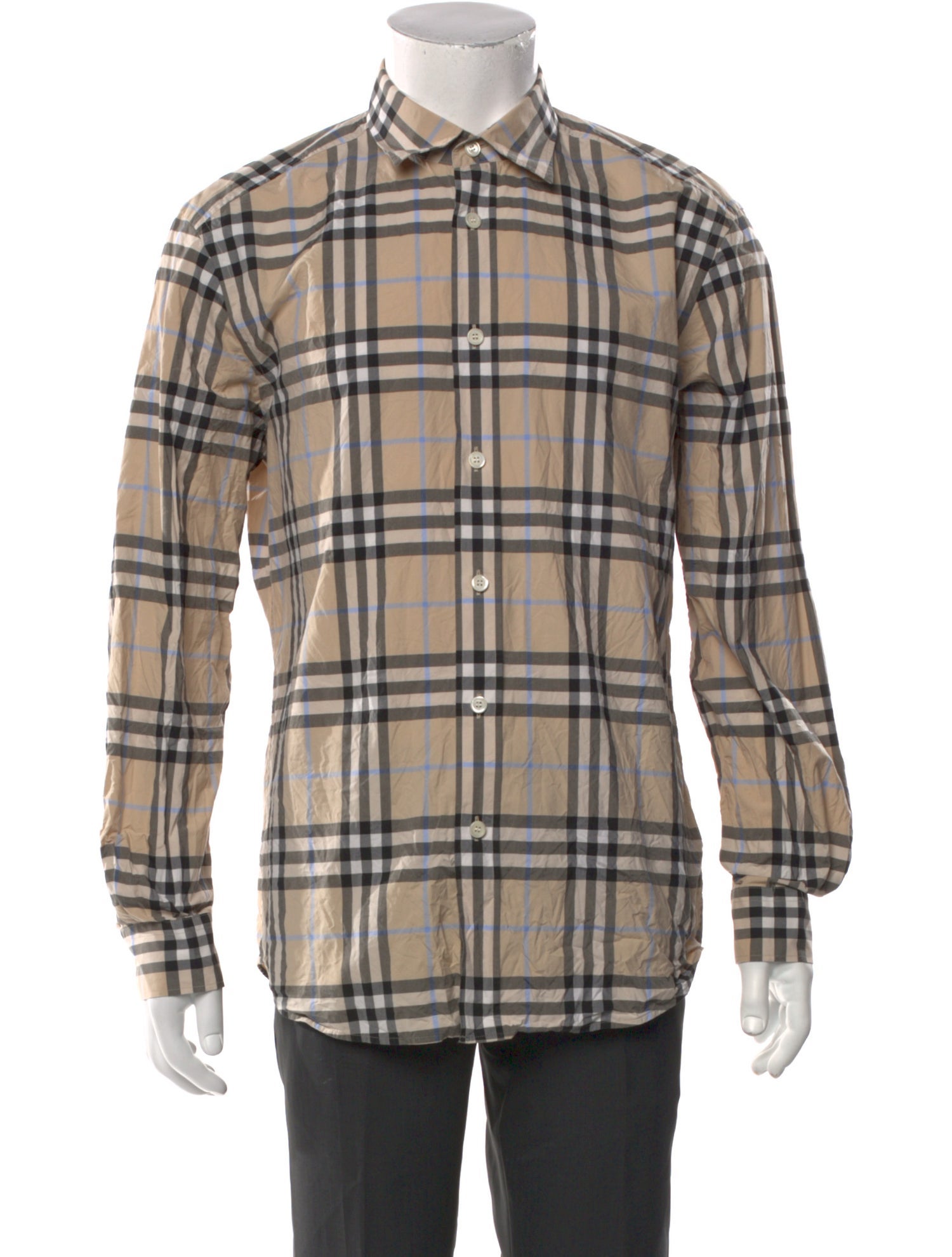 Burberry Nova Check Pattern Long Sleeve Shirt