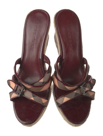 Burberry Nova Check Pattern Leather Espadrilles