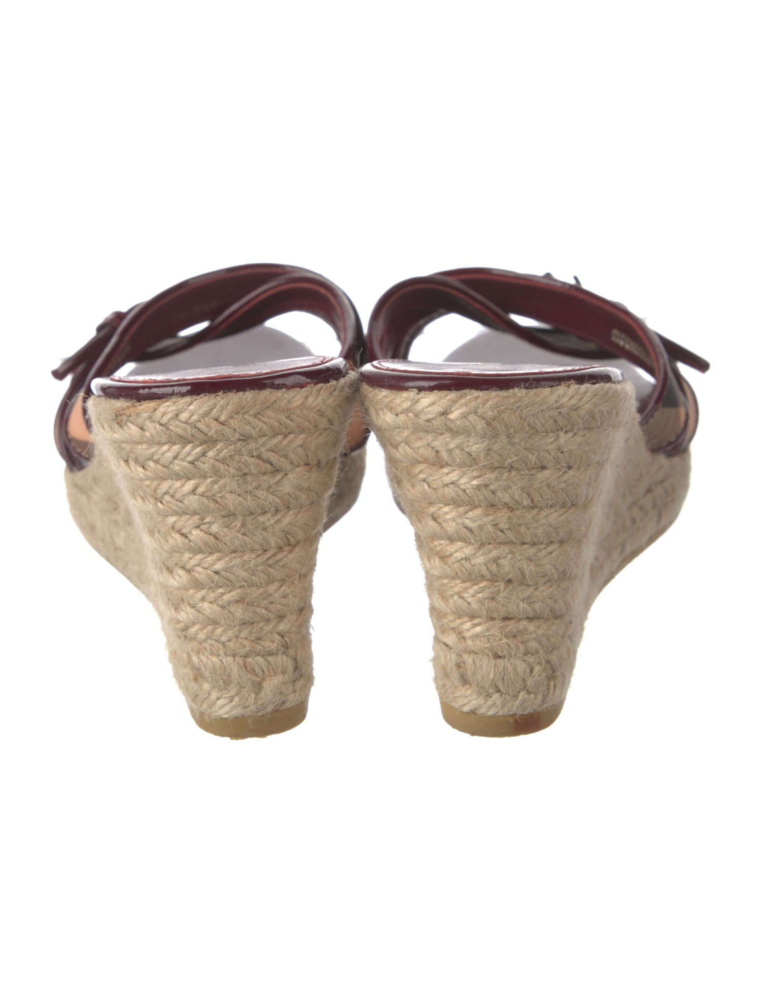 Burberry Nova Check Pattern Leather Espadrilles