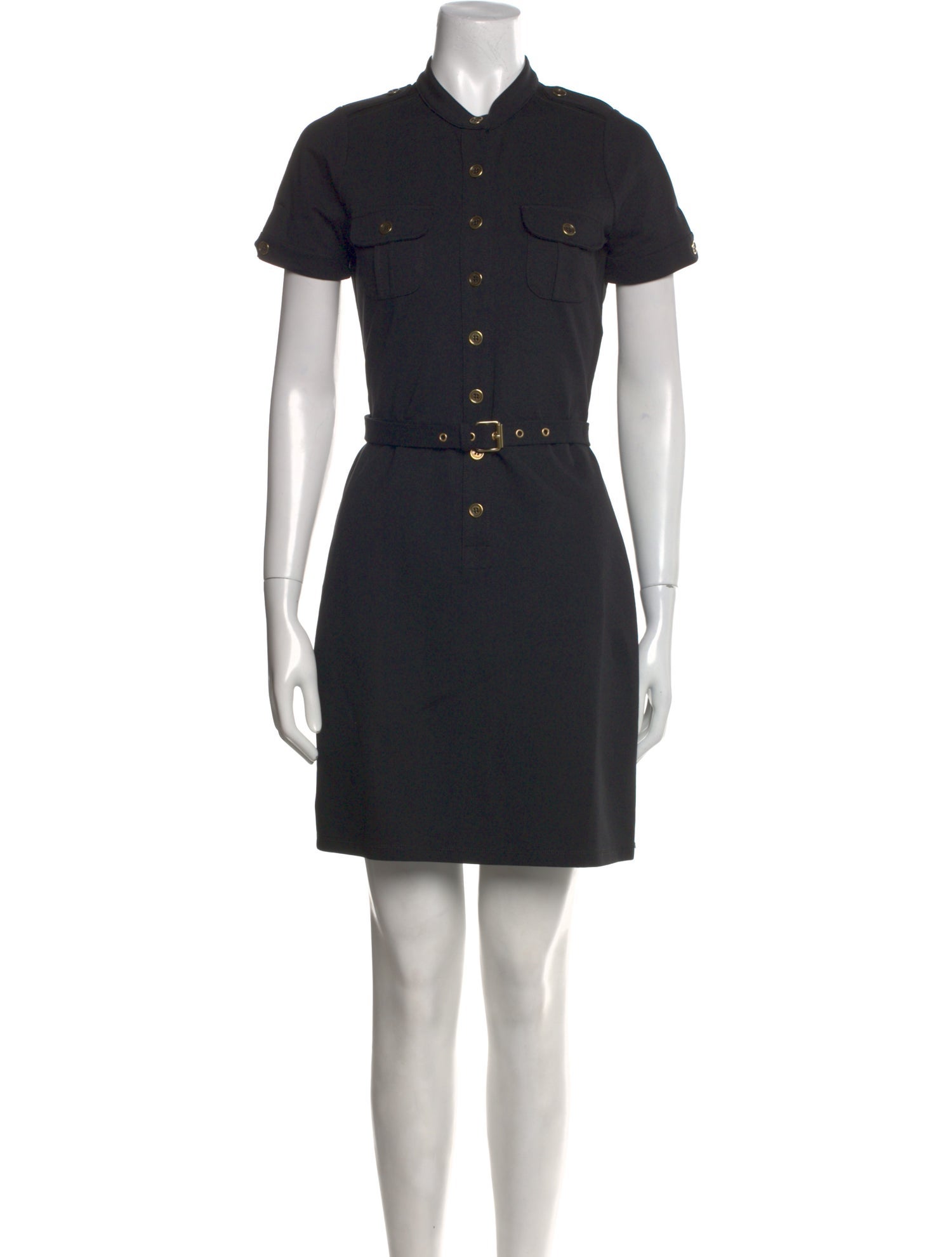 Burberry Mock Neck Mini Dress