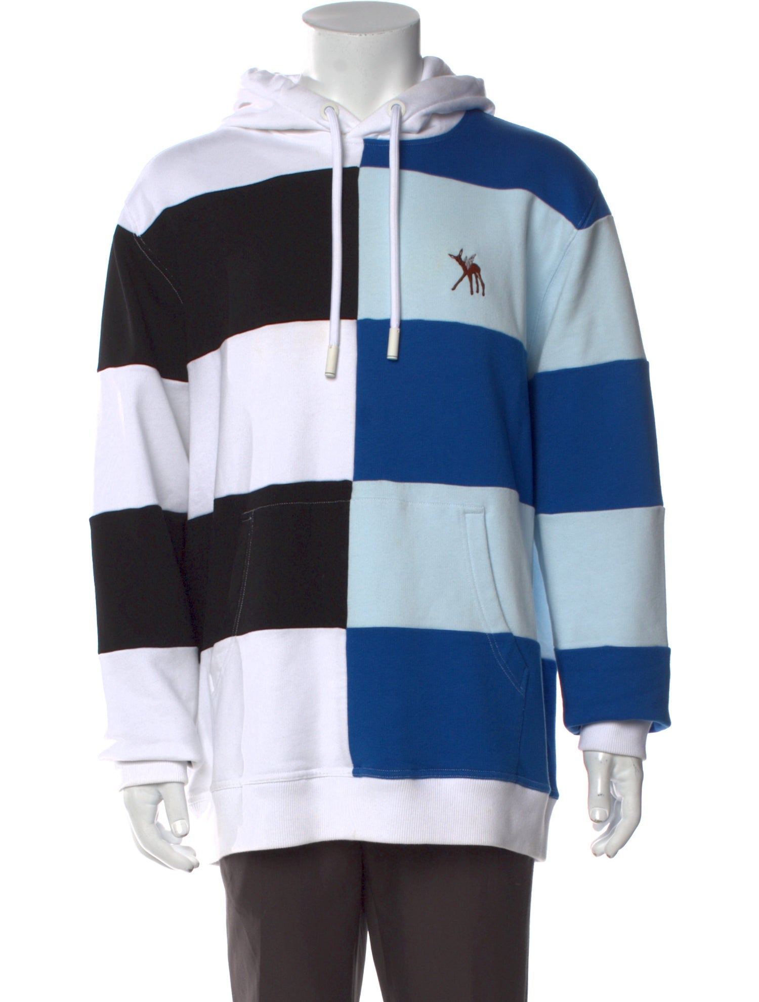 Burberry Colorblock Pattern Crew Neck Hoodie