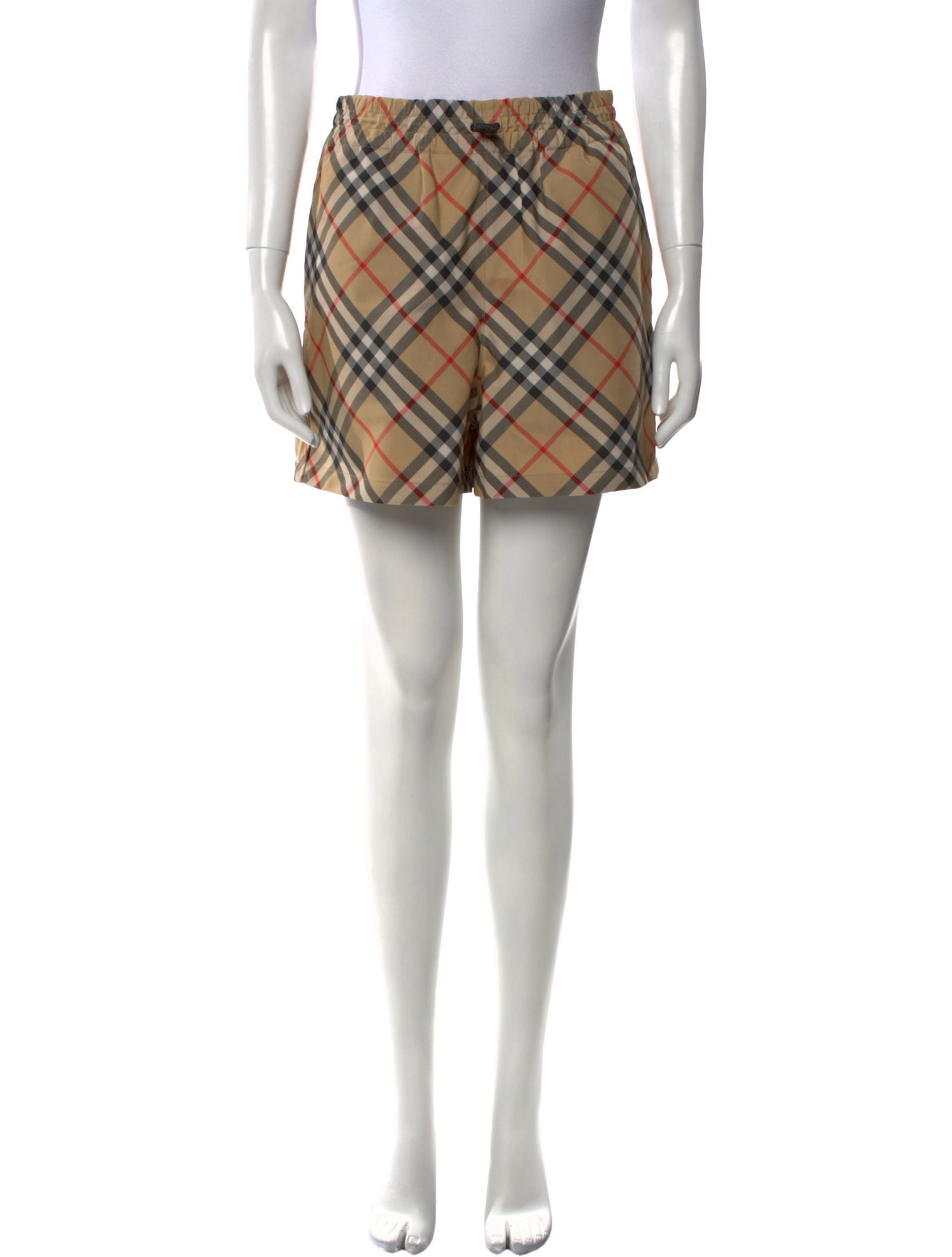 Burberry Plaid Print Mini Shorts