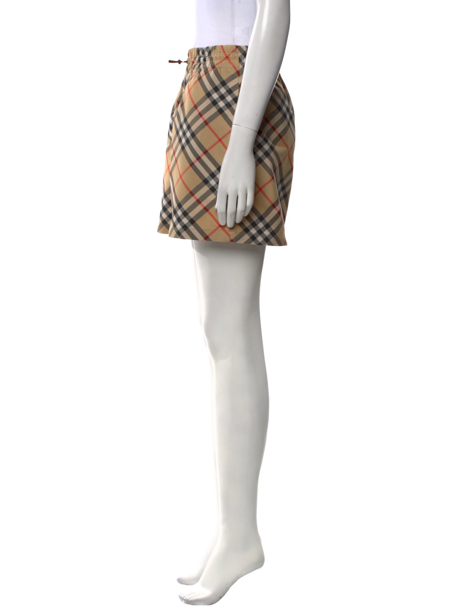 Burberry Plaid Print Mini Shorts