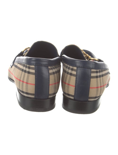 Burberry Haymarket Check Pattern Canvas Loafers