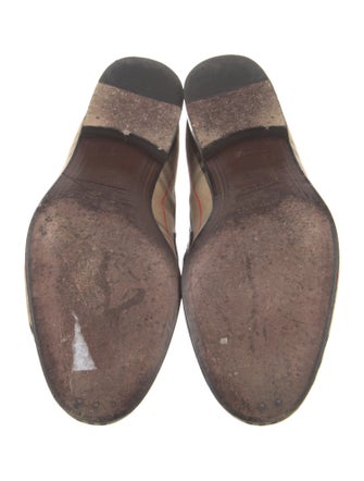 Burberry Haymarket Check Pattern Canvas Loafers