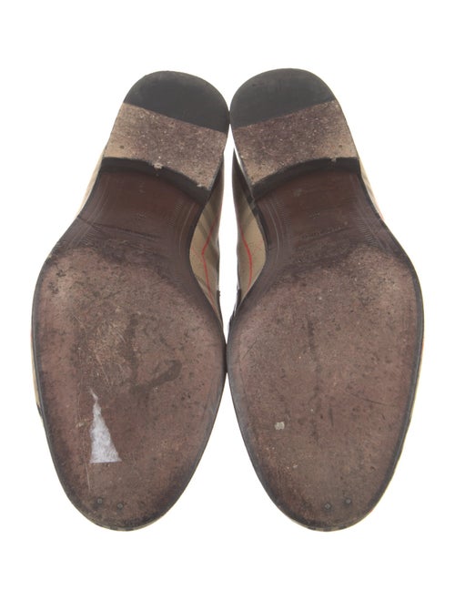 Burberry Haymarket Check Pattern Canvas Loafers