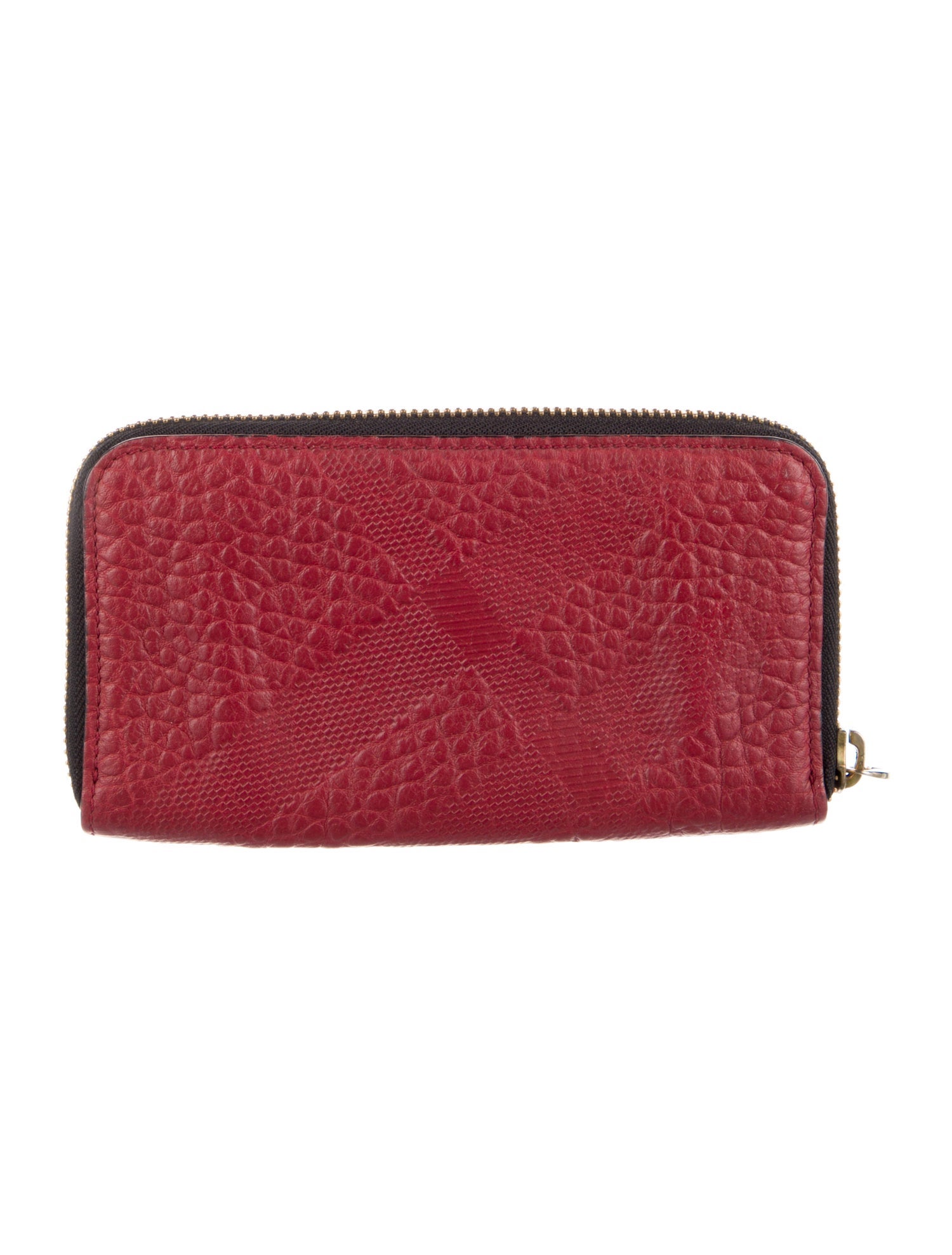 Burberry Embossed Leather Continental Wallet