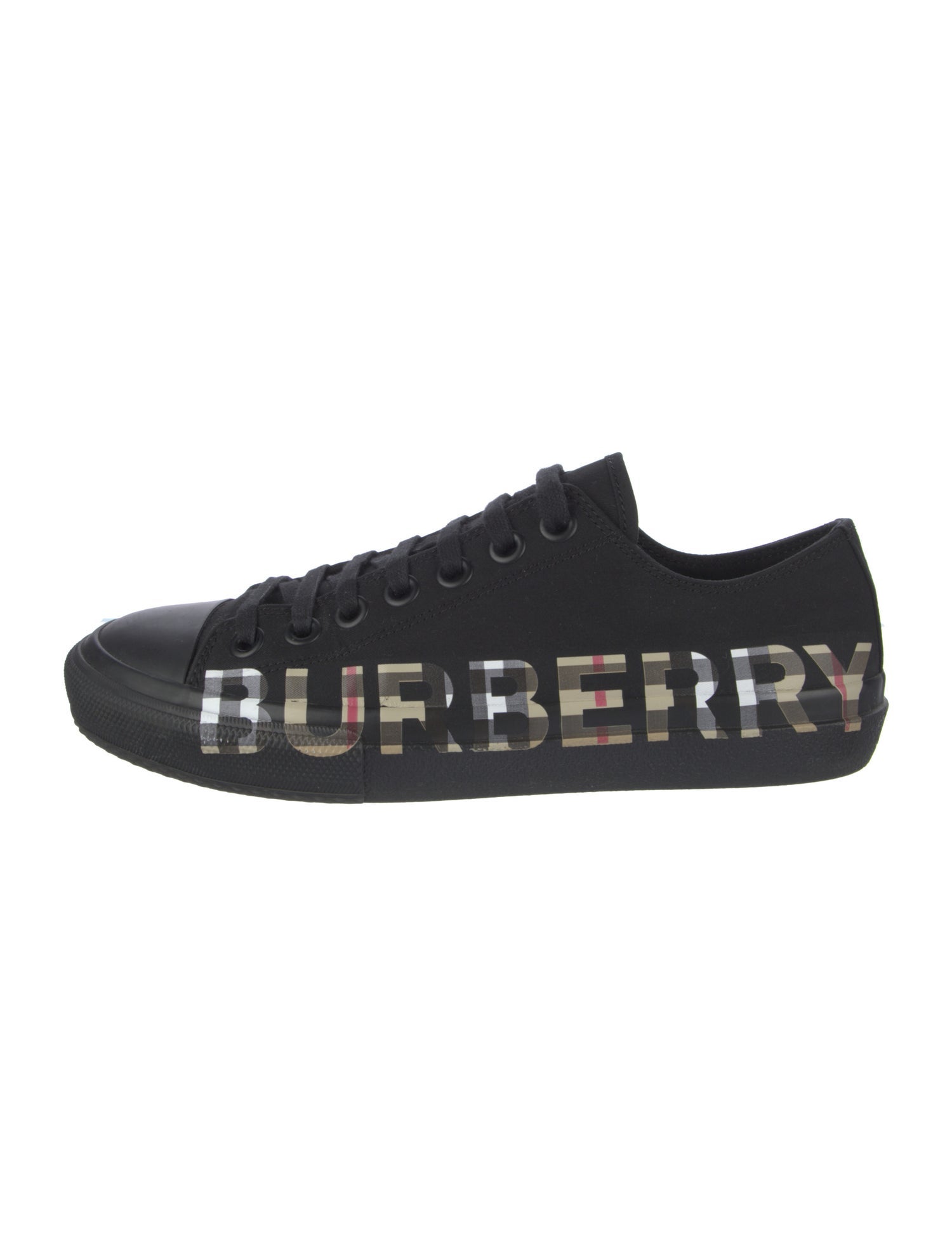 Burberry Nova Check Pattern Canvas Sneakers