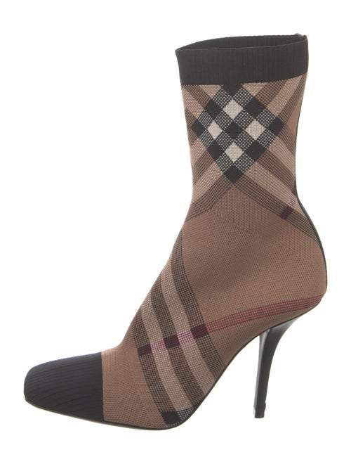 Burberry Smoked Check Pattern Sock Boots