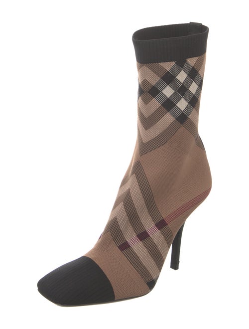 Burberry Smoked Check Pattern Sock Boots
