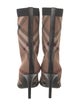 Burberry Smoked Check Pattern Sock Boots