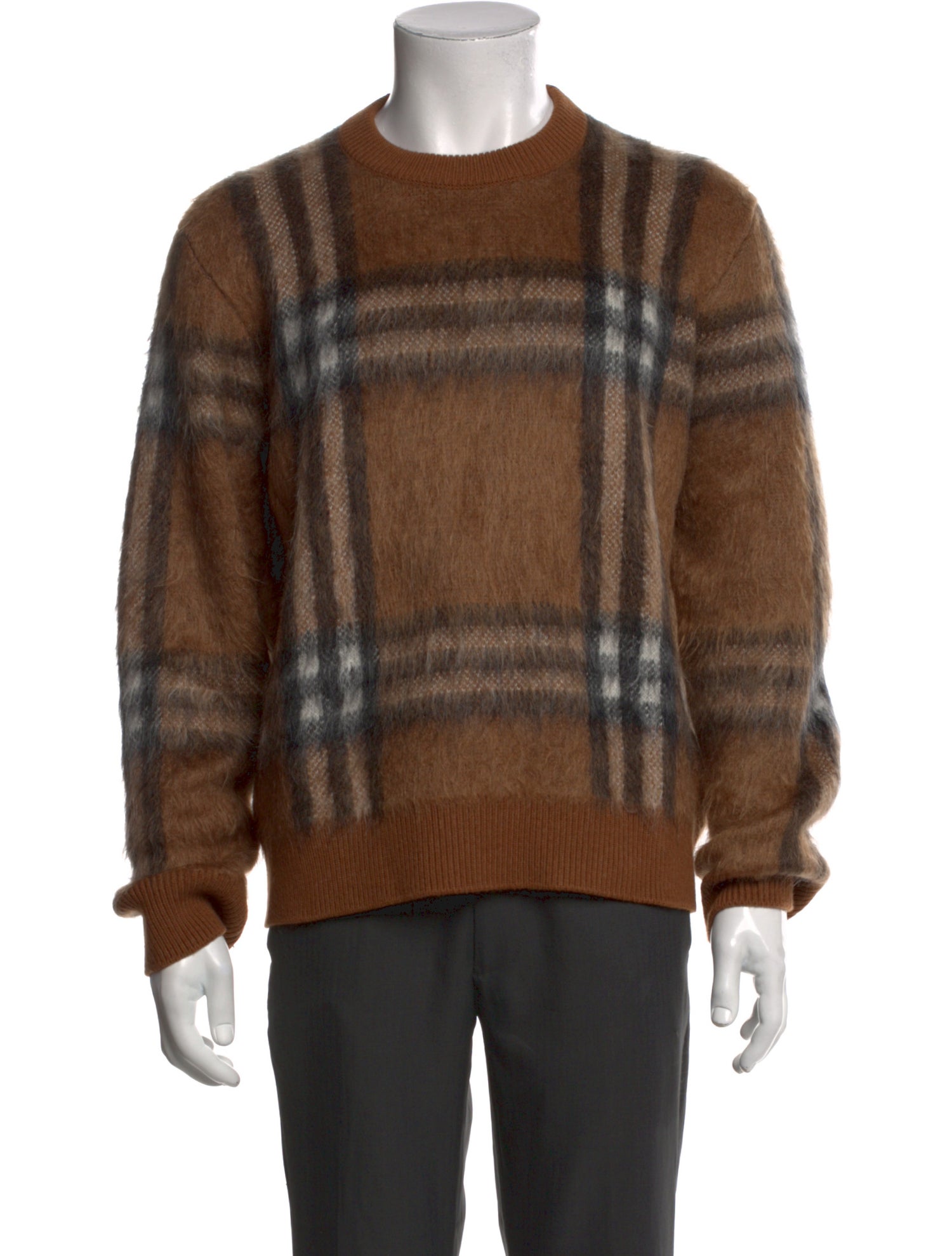 Burberry House Check Pattern Crew Neck Pullover