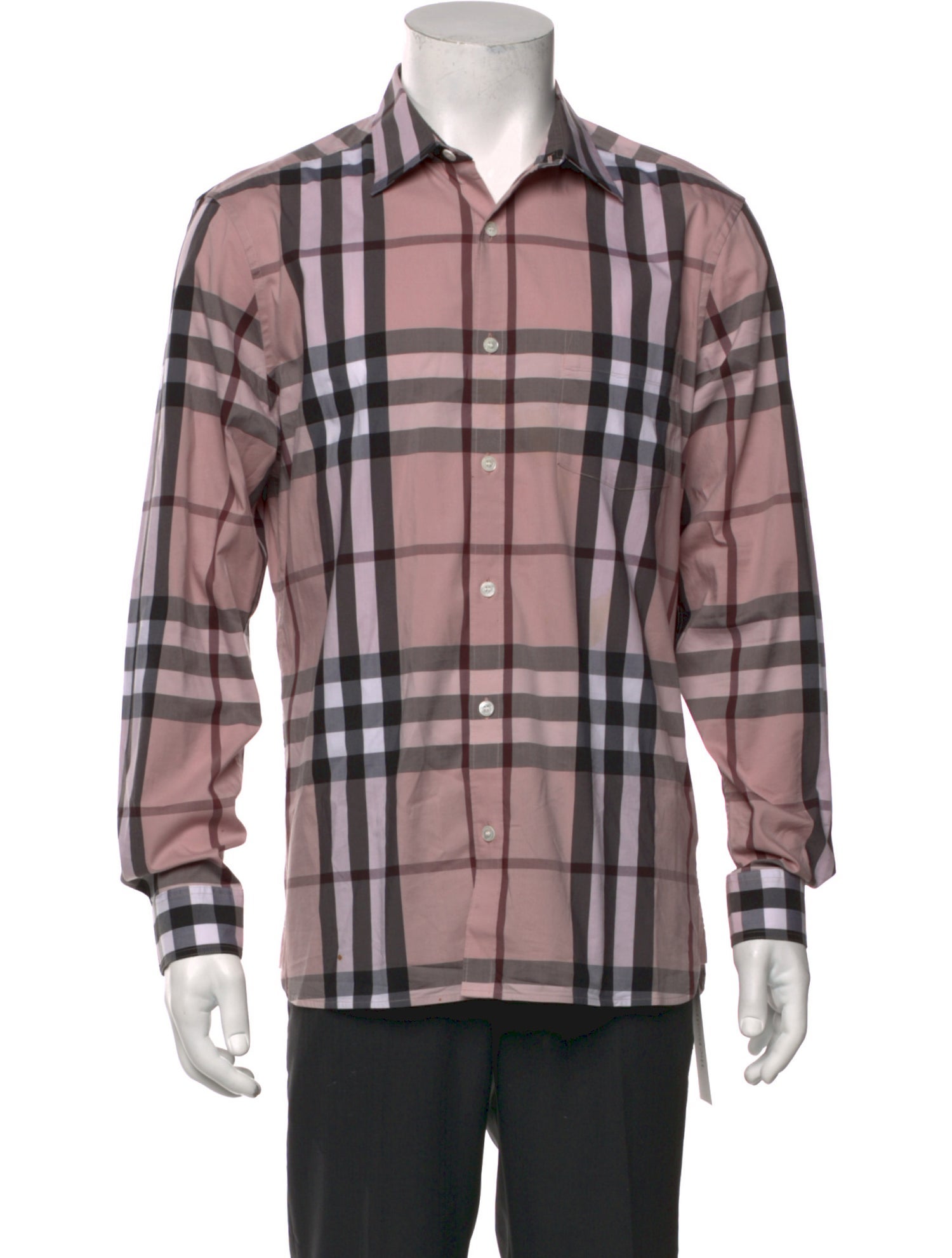 Burberry House Check Pattern Long Sleeve Dress Shirt