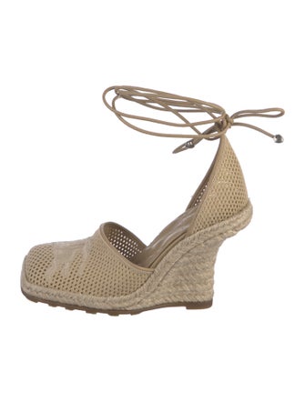 Burberry Mesh Embroidered Accent Espadrilles