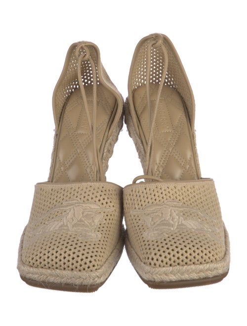 Burberry Mesh Embroidered Accent Espadrilles