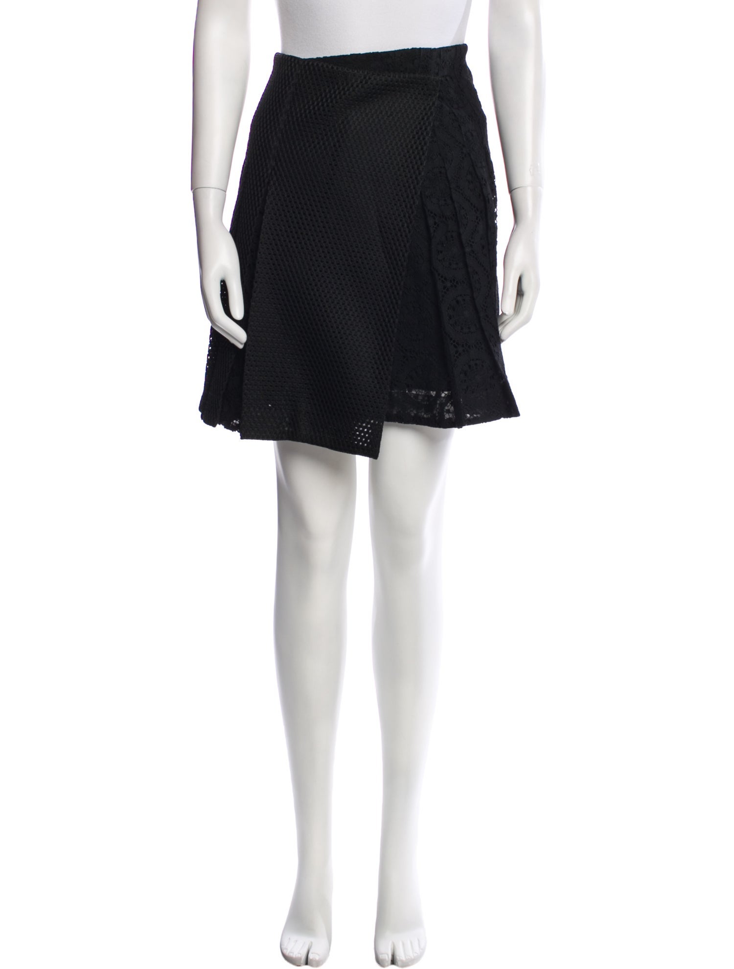 Burberry Prorsum Crochet Trim Mini Skirt