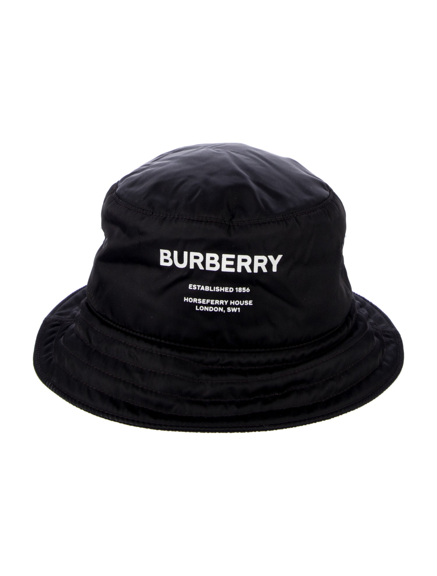 Burberry Embroidered Logo Reversible Bucket Hat