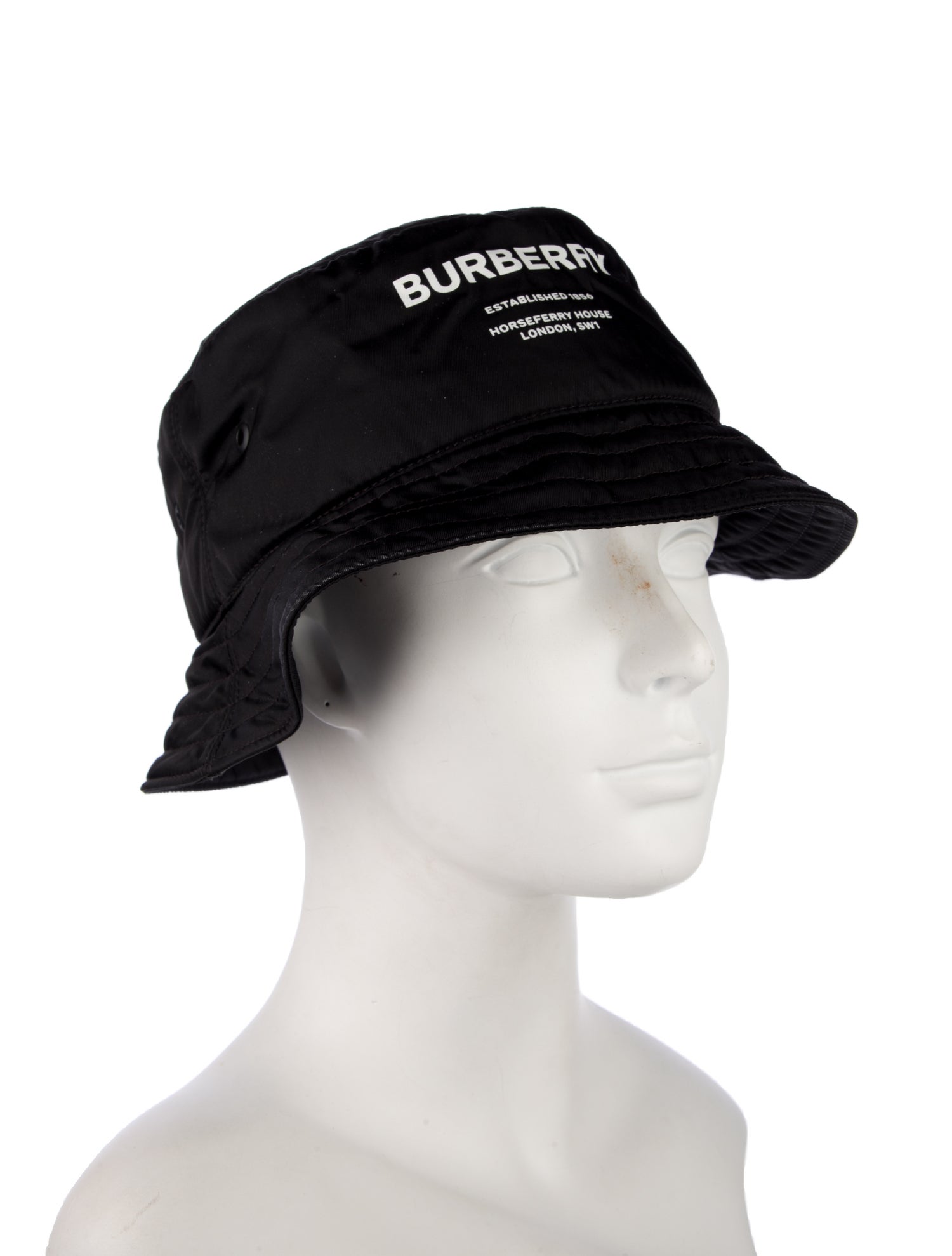 Burberry Embroidered Logo Reversible Bucket Hat