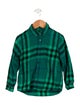 Burberry Boys' Plaid Print Button Up