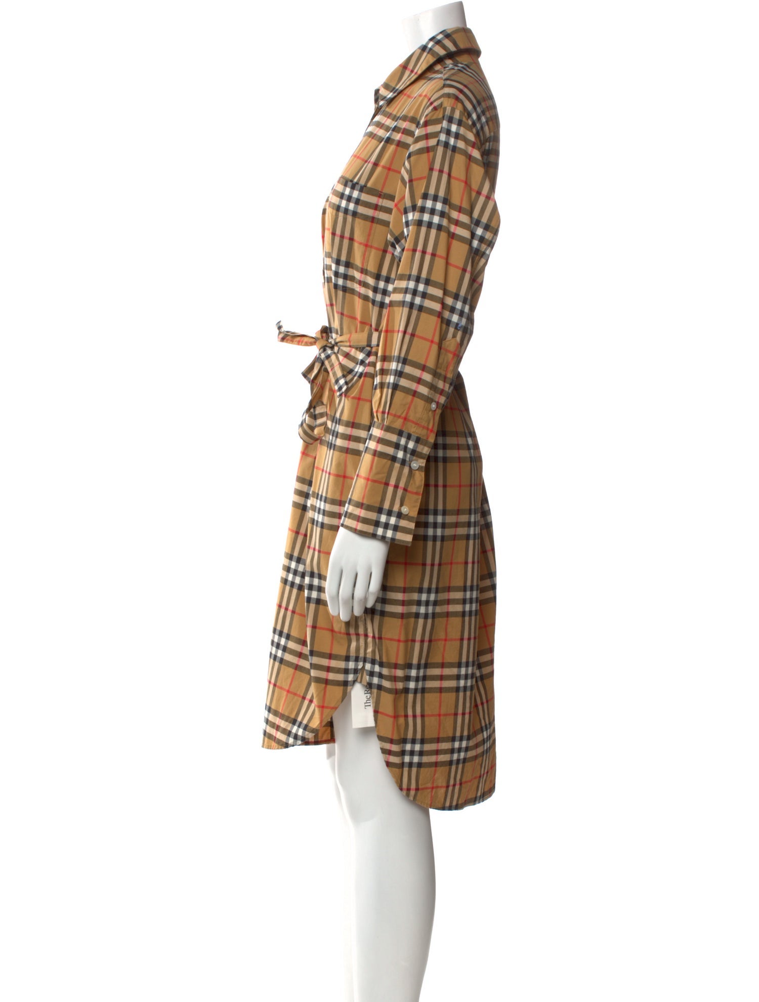Burberry Plaid Print Knee-Length Dress