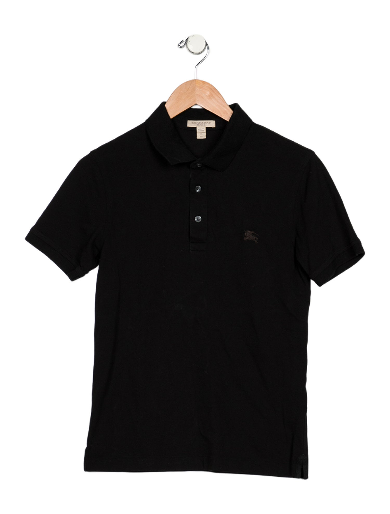 Burberry kids boys' black polo shirt