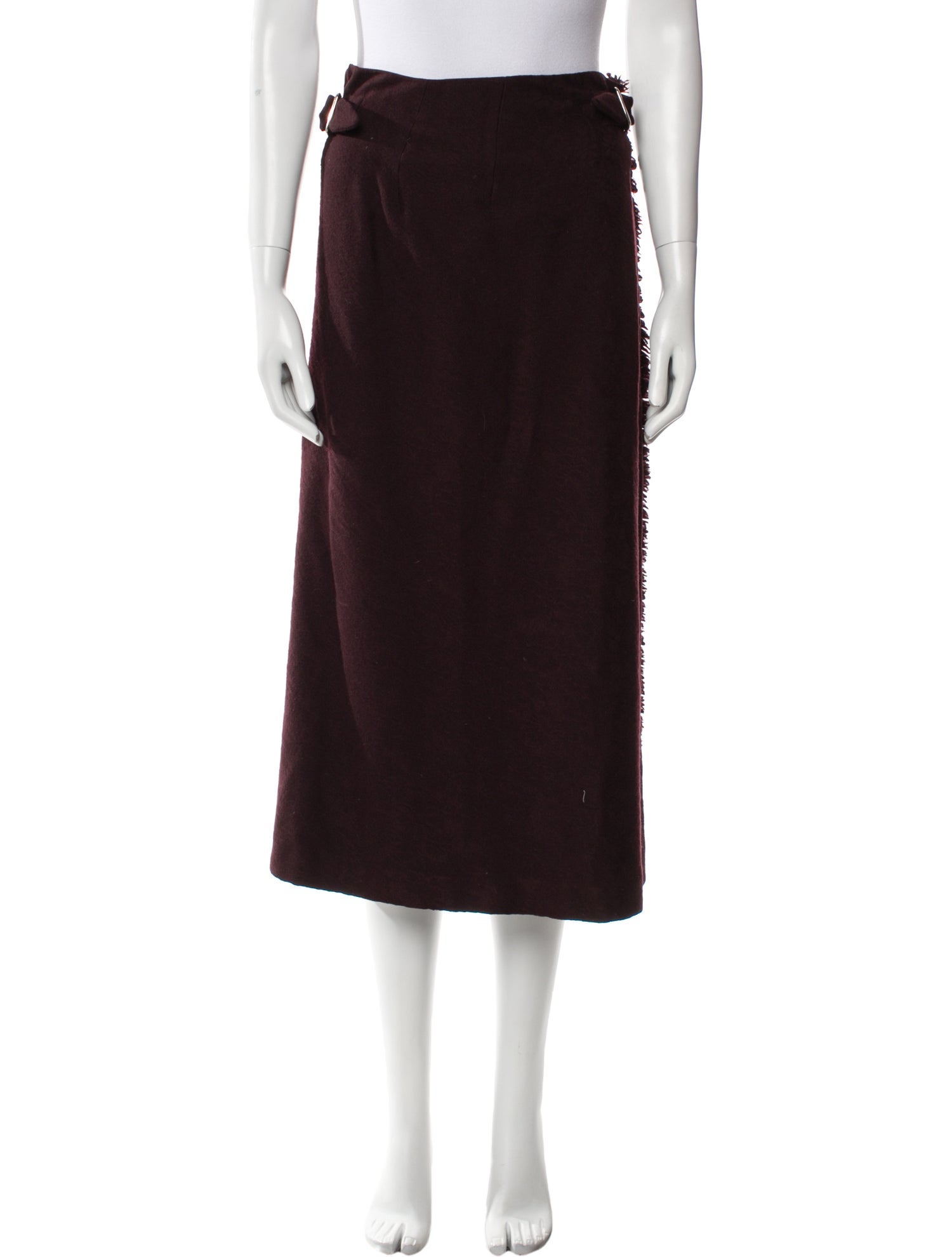 Burberry Wool Midi Length Skirt