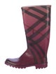 Burberry Exploded Check Pattern Rubber Rain Boots