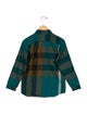 Burberry toddler boys' blue pattern printed button up