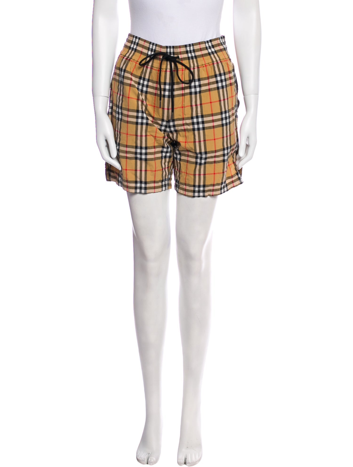 Burberry Plaid Print Mini Shorts