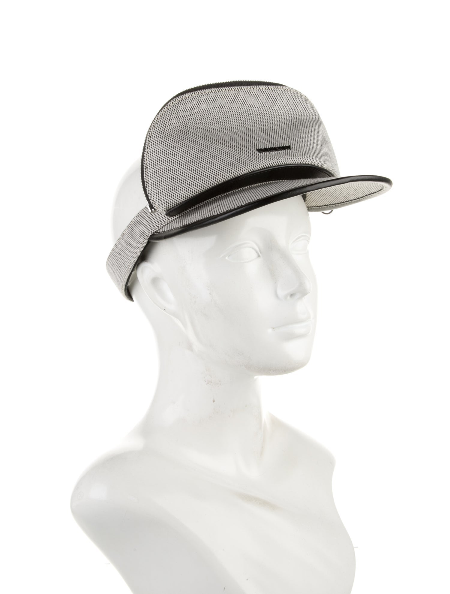 Burberry Leather-Trimmed Visor