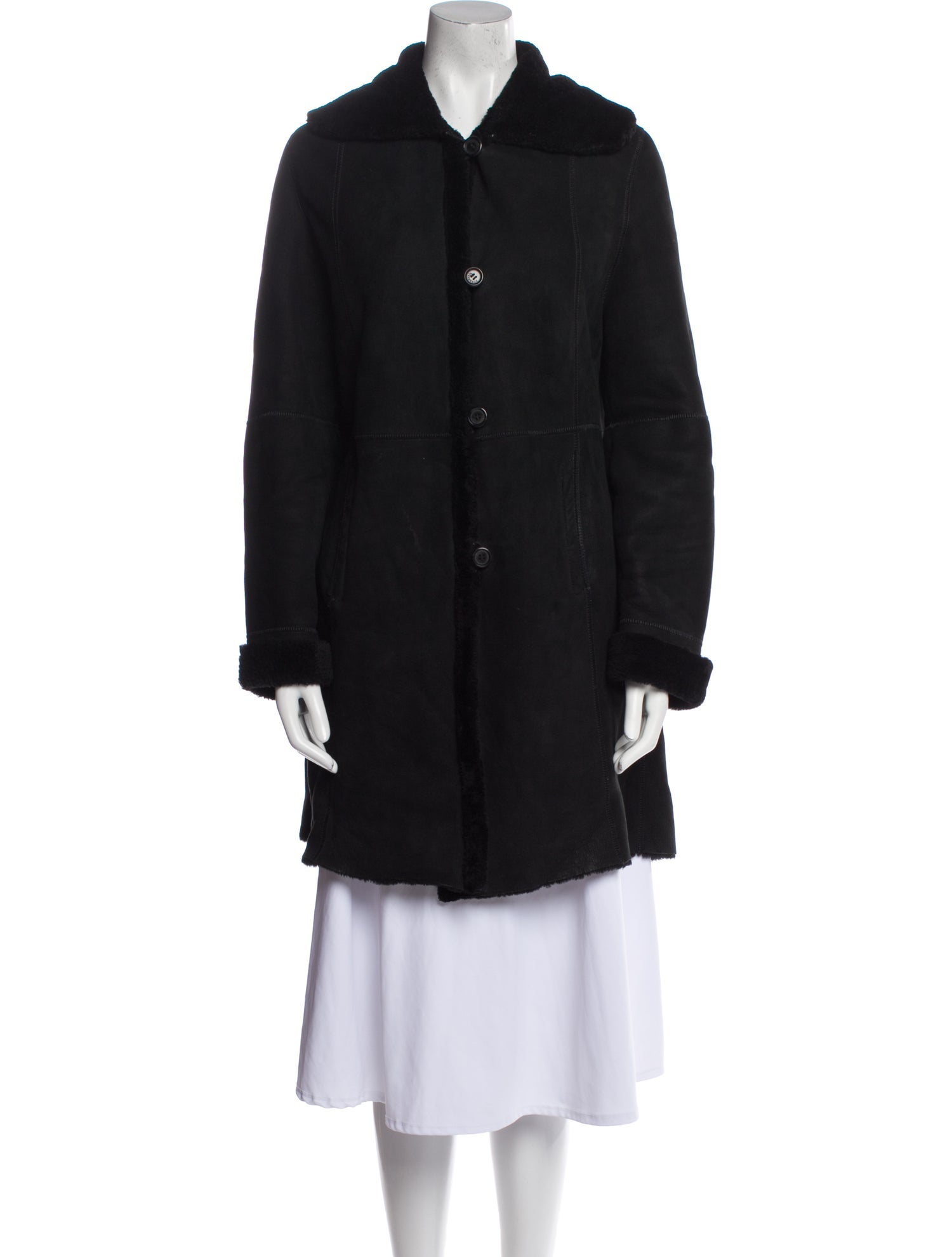 Burberry London Vintage Shearling Fur Coat