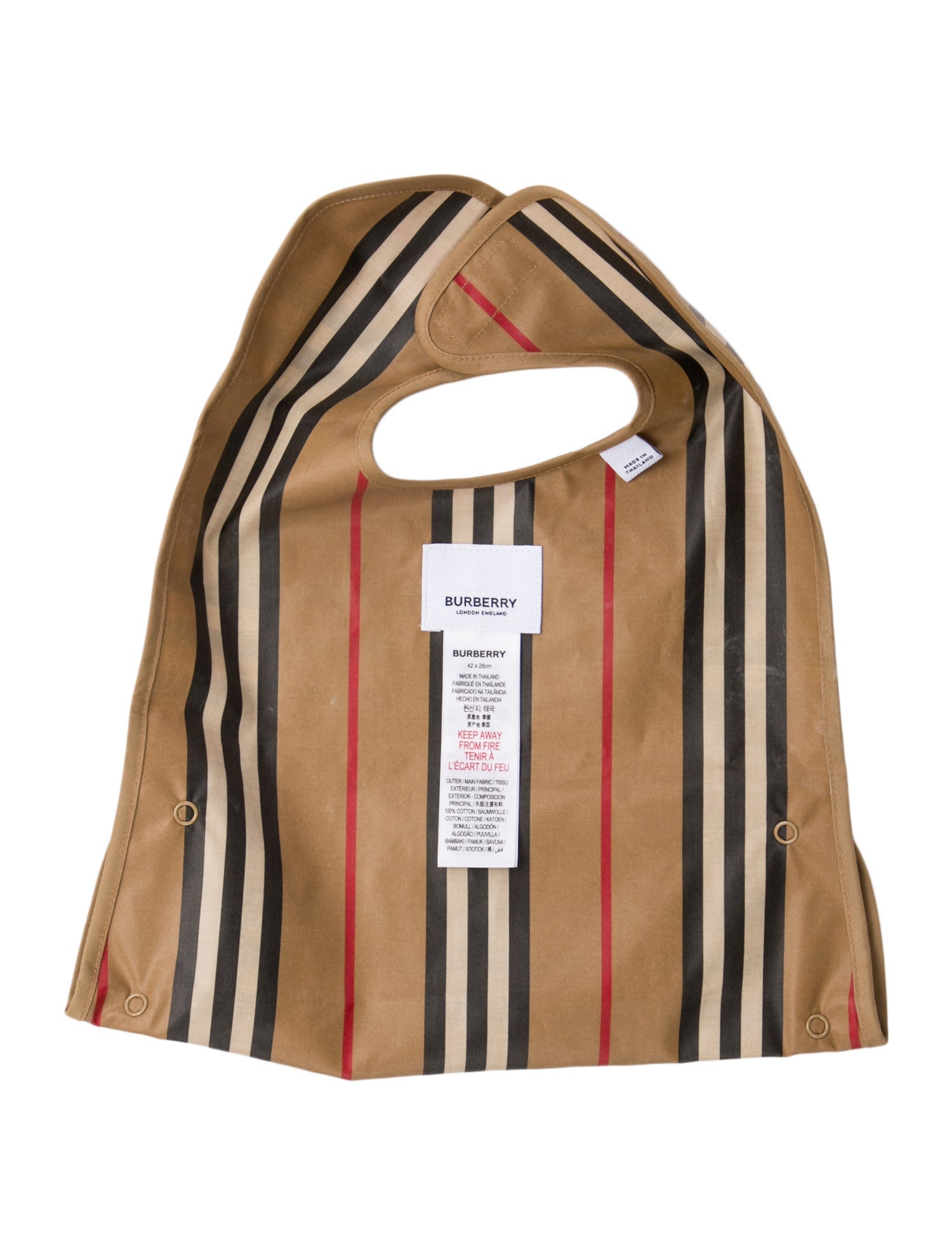Burberry infant girls' check print bib