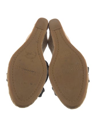 Burberry Nova Check Pattern Patent Leather Espadrilles