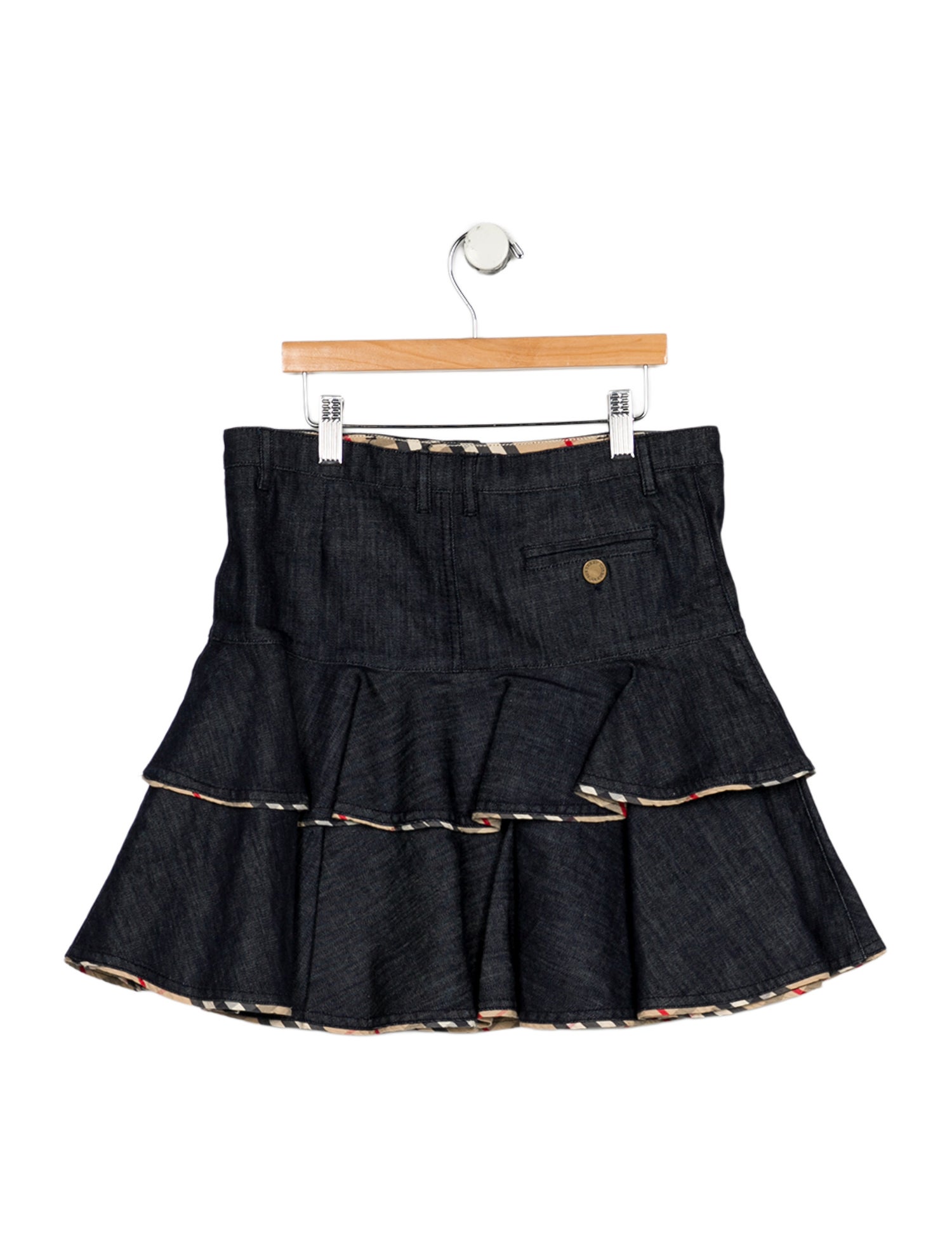 Burberry Burberry Pleated Patterned Skirt